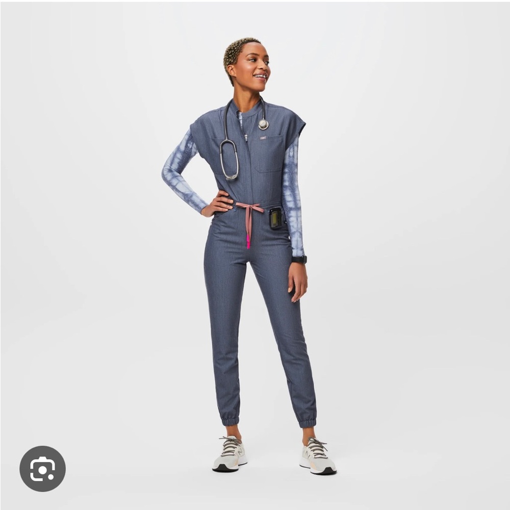 Figs Rafaela Scrub Jumpsuit Denim